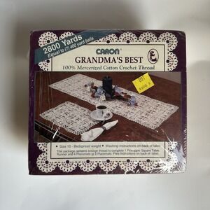 New Caron Grandma's Best 100% Mercerized Cotton Crochet Thread SZ 10 Color 160